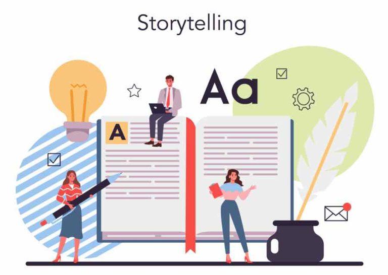 Digital Marketing Story telling illustration